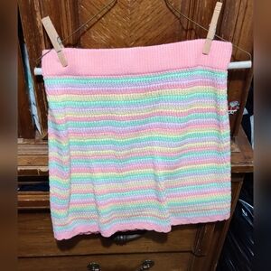 wild fable size small multicolored crochet pencil skirt